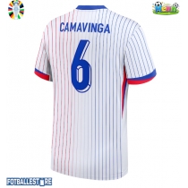 Frankrike Eduardo Camavinga #6 Bortedrakt EM 2024 Kortermet